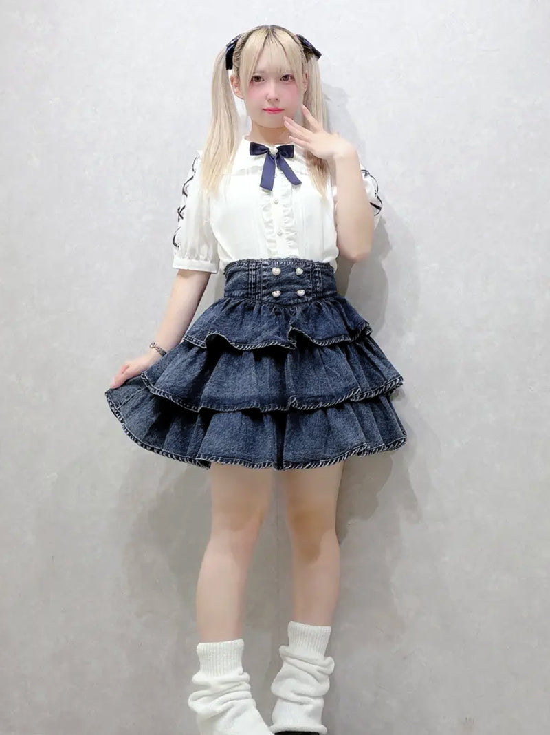 ガーリーティアードミニスカート