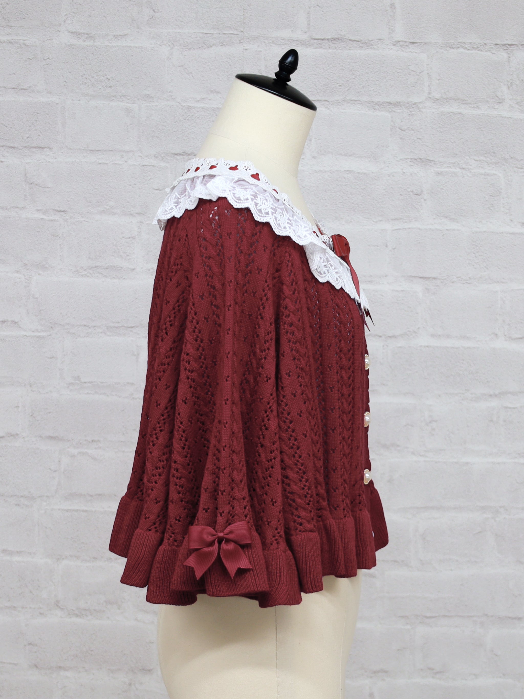 ロマンティックレースすかし編みショート丈ニットポンチョ |Amavel(アマベル)公式サイト