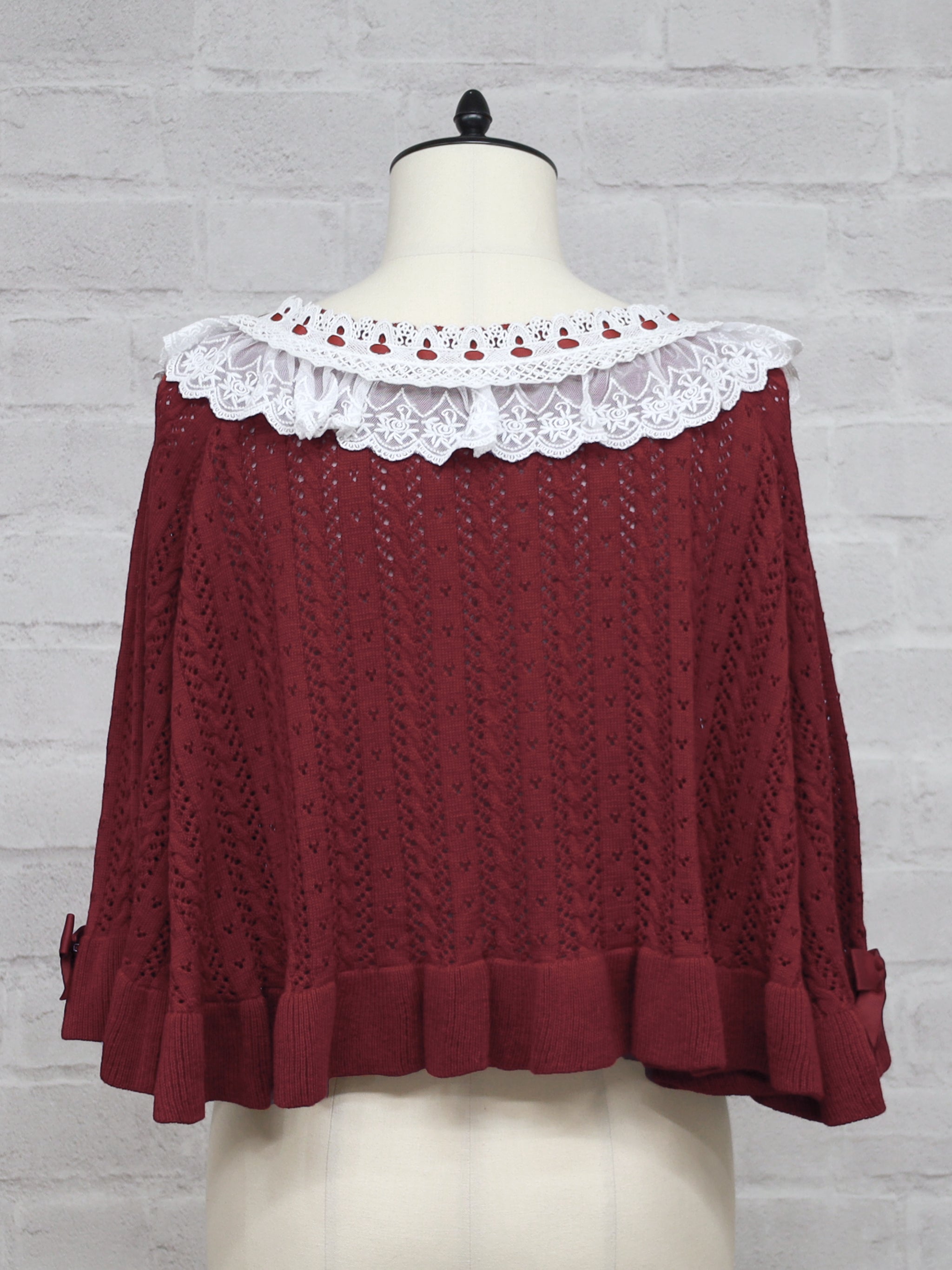 ロマンティックレースすかし編みショート丈ニットポンチョ |Amavel(アマベル)公式サイト