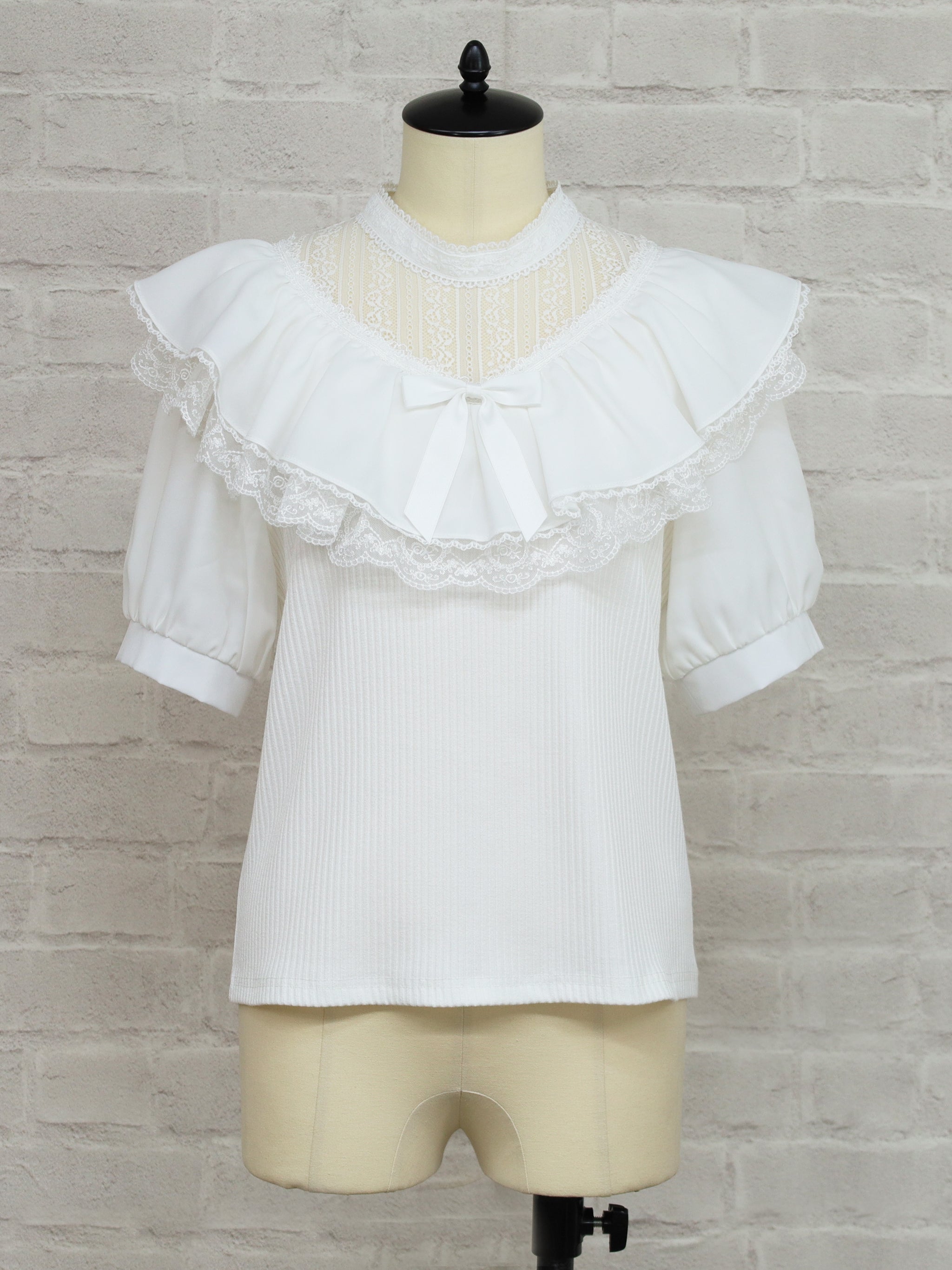 Romantic frill テレコトップス アイボリー(Ivory) FREE |Amavel(アマベル)公式サイト