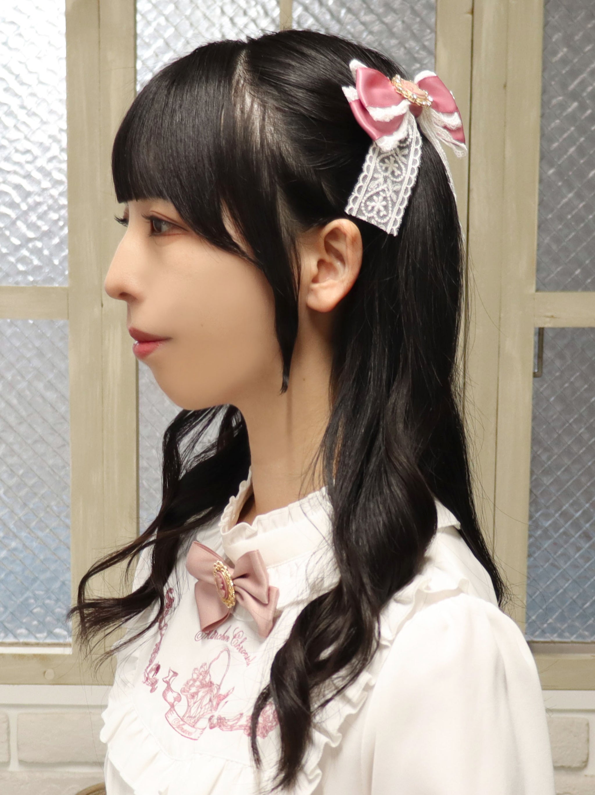 Romantic Märchen ダブルリボンクリップ ピンク(Pink) FREE |Amavel(アマベル)公式サイト