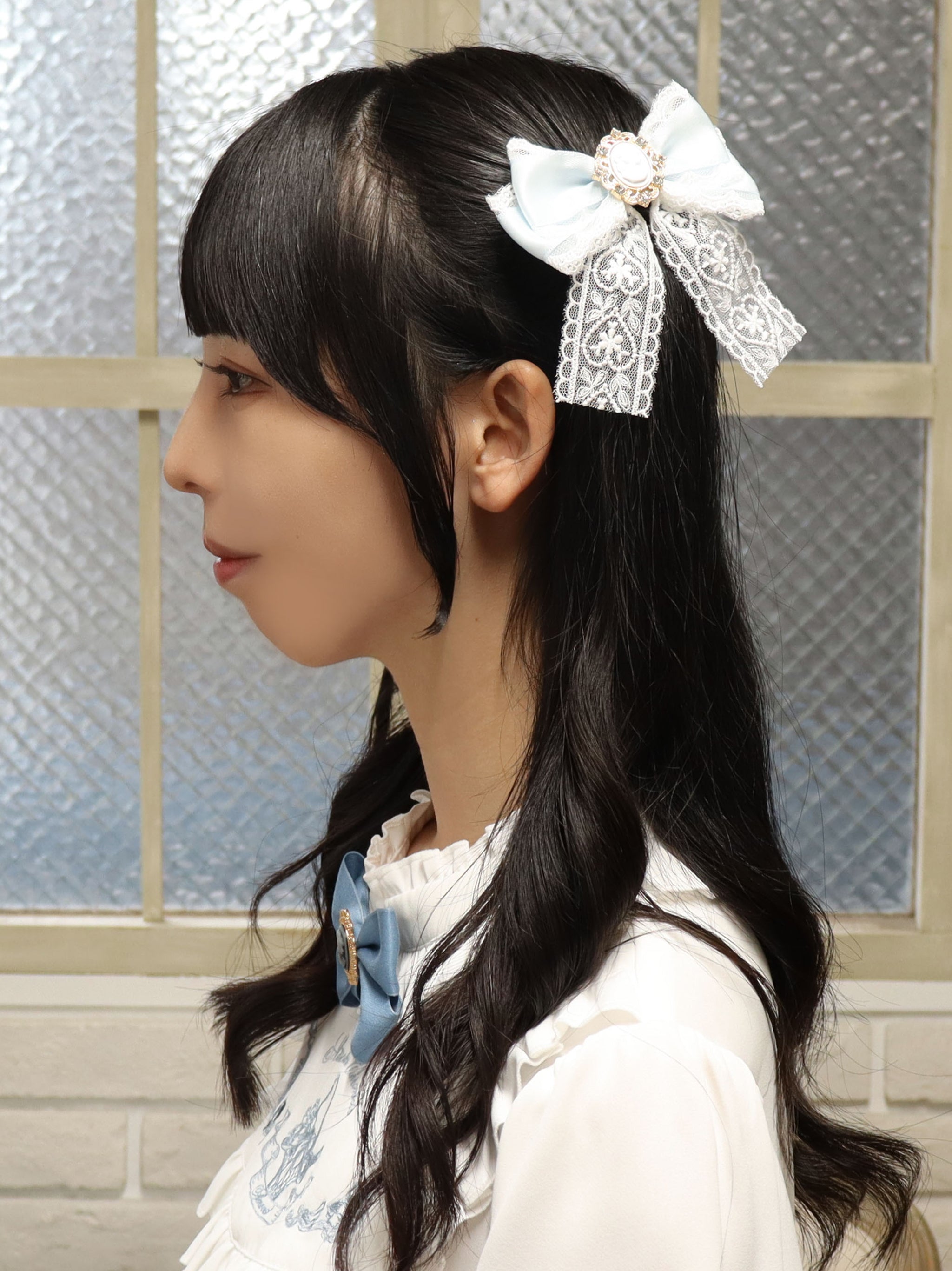 Romantic Märchen ダブルリボンクリップ サックス(SaxeBlue) FREE |Amavel(アマベル)公式サイト