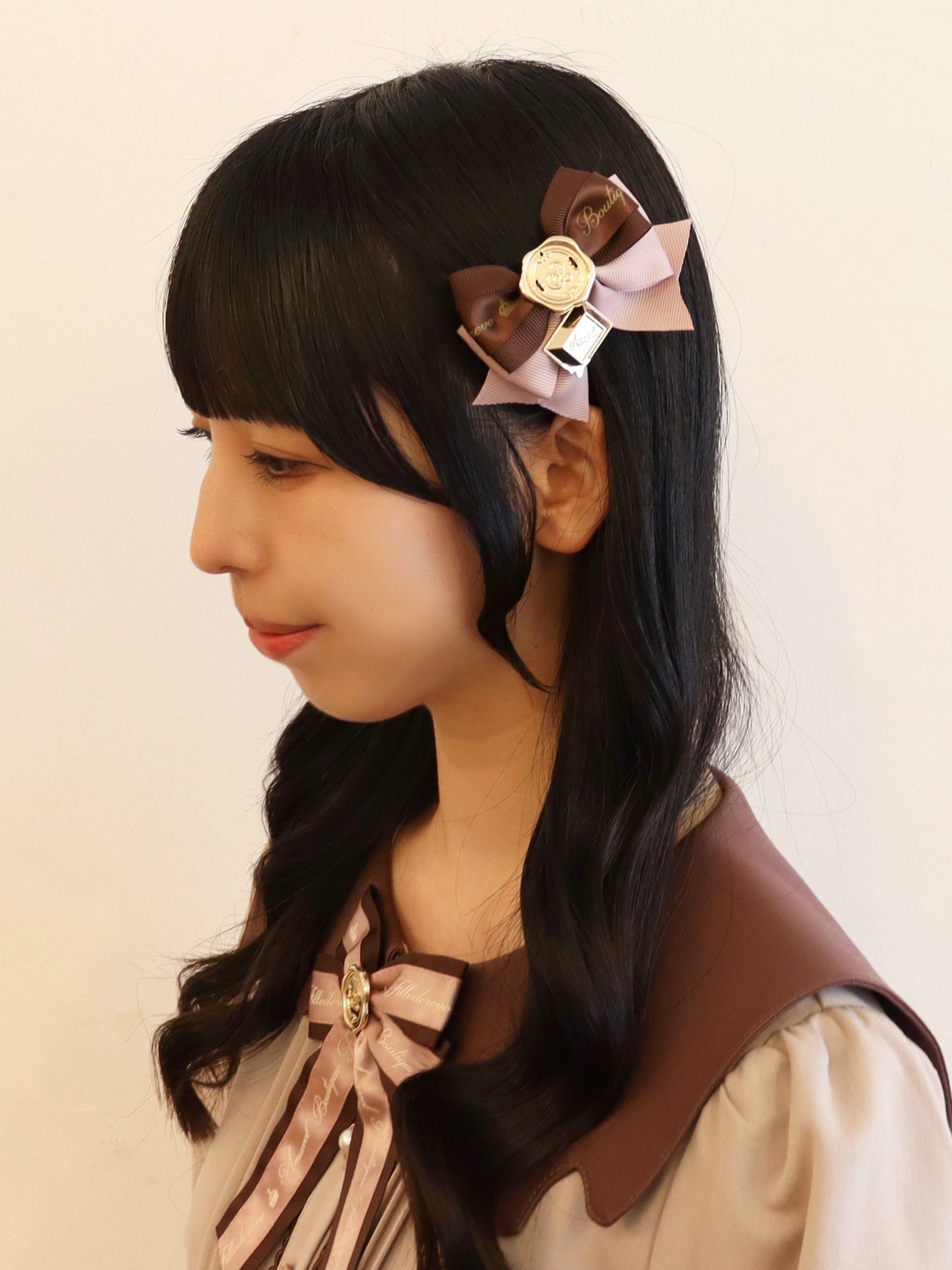 Chocolate D'amour ダブルリボンクリップ ピンク(Pink) FREE |Amavel(アマベル)公式サイト