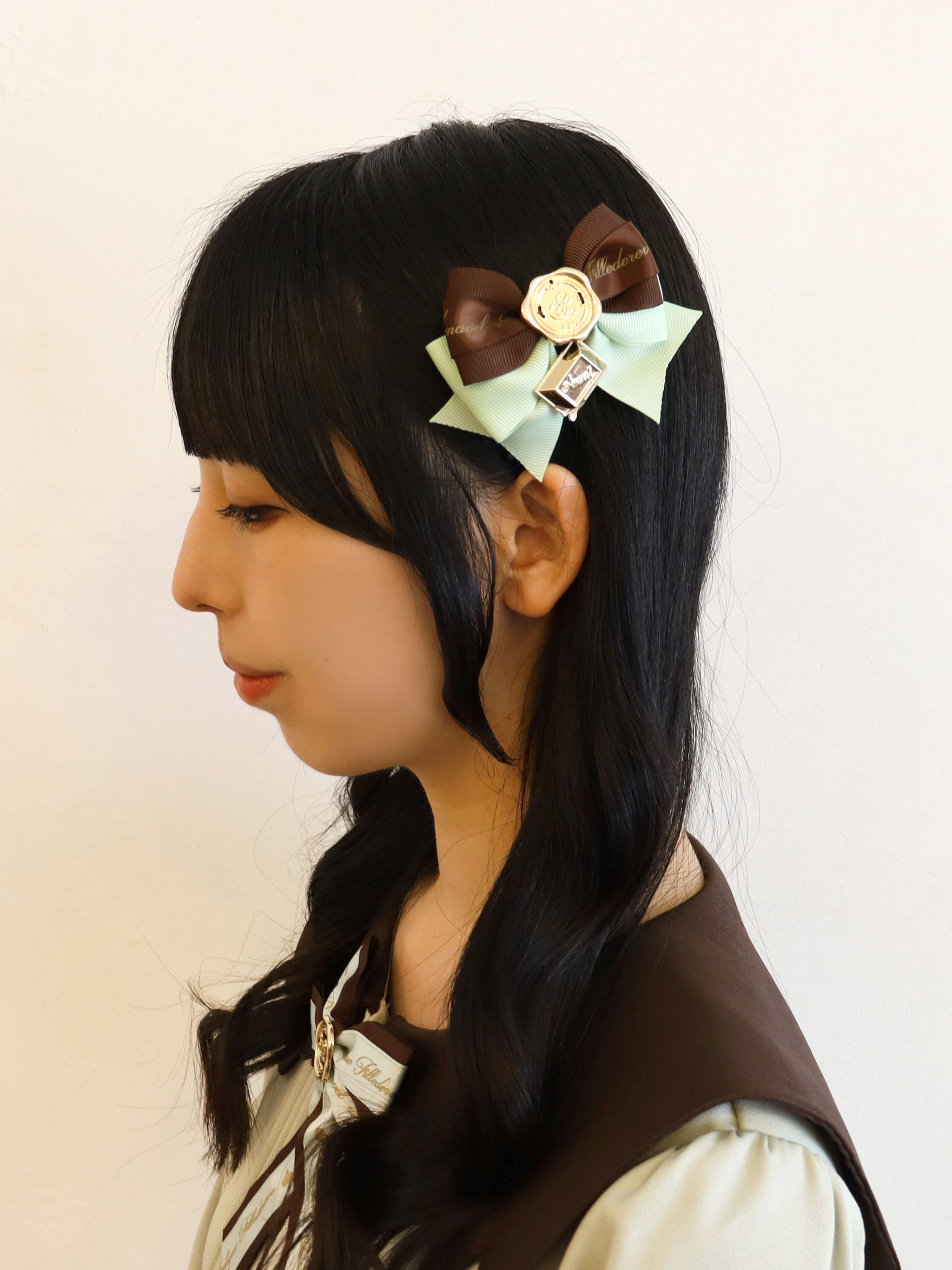 Chocolate D'amour ダブルリボンクリップ ミントグリーン(Mint Green) FREE |Amavel(アマベル)公式サイト