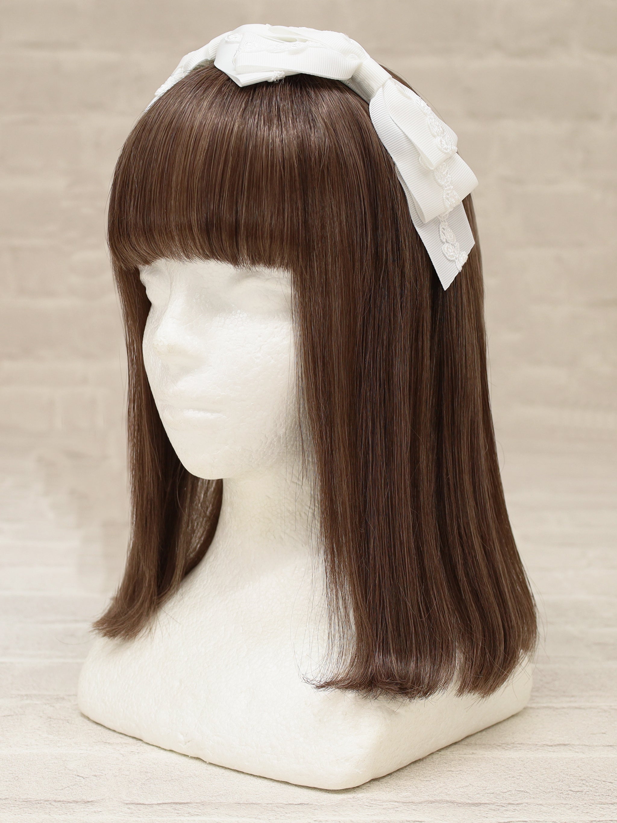 トリプルリボンレースカチューシャ アイボリー(Ivory) FREE |Amavel(アマベル)公式サイト