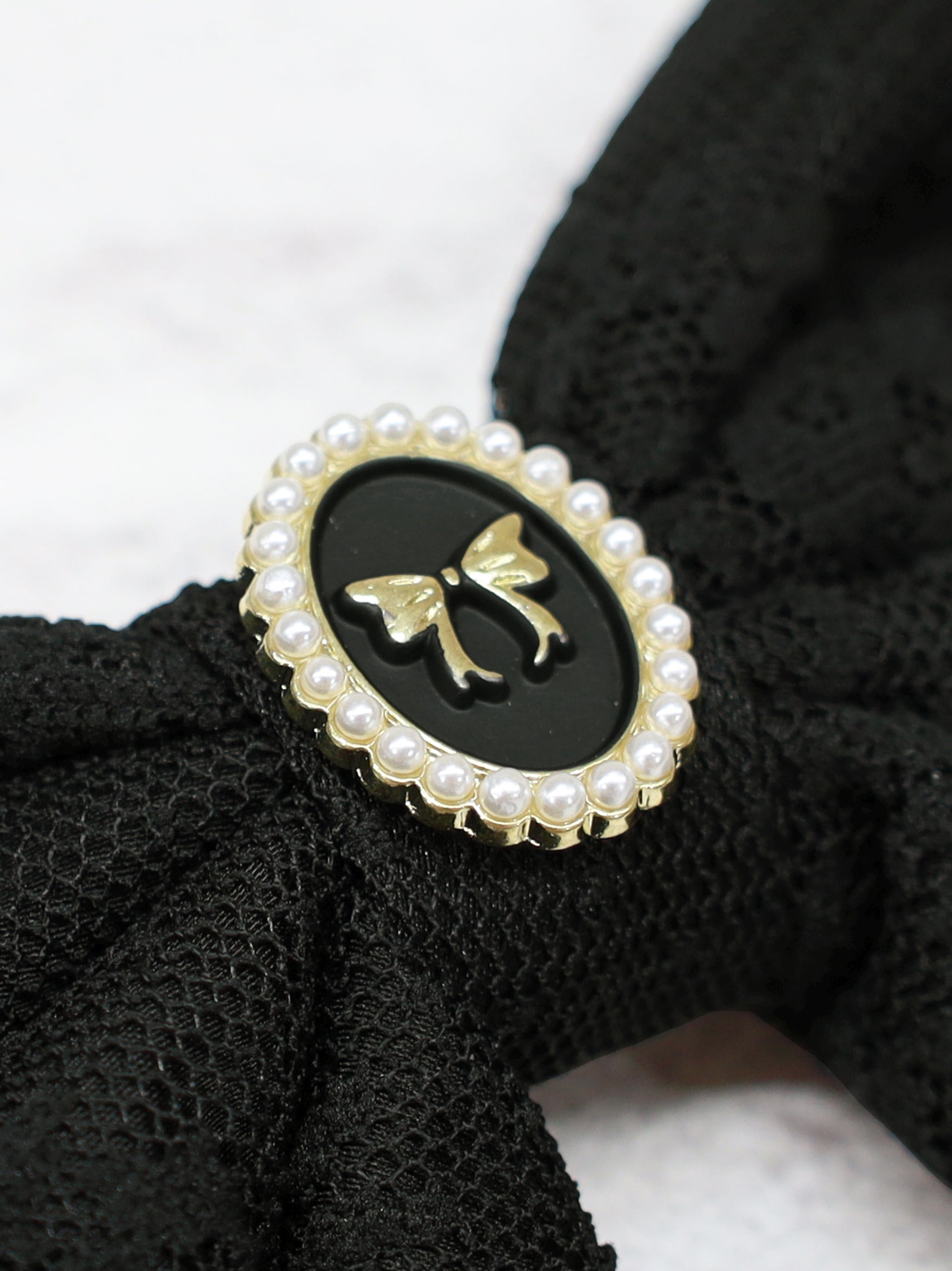 リボンパーツ付レースリボンバレッタ |Amavel(アマベル)公式サイト