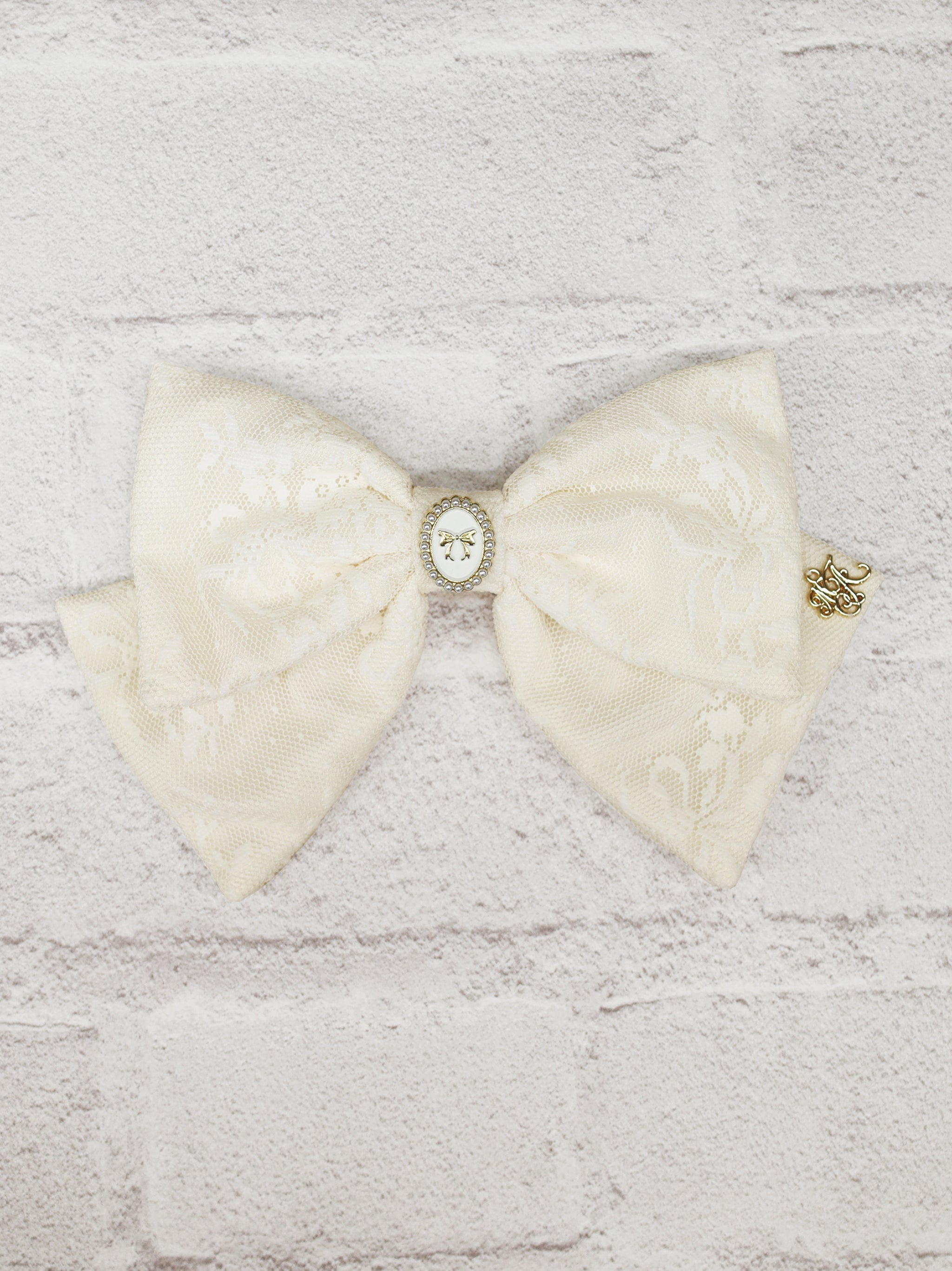 リボンパーツ付レースリボンバレッタ |Amavel(アマベル)公式サイト