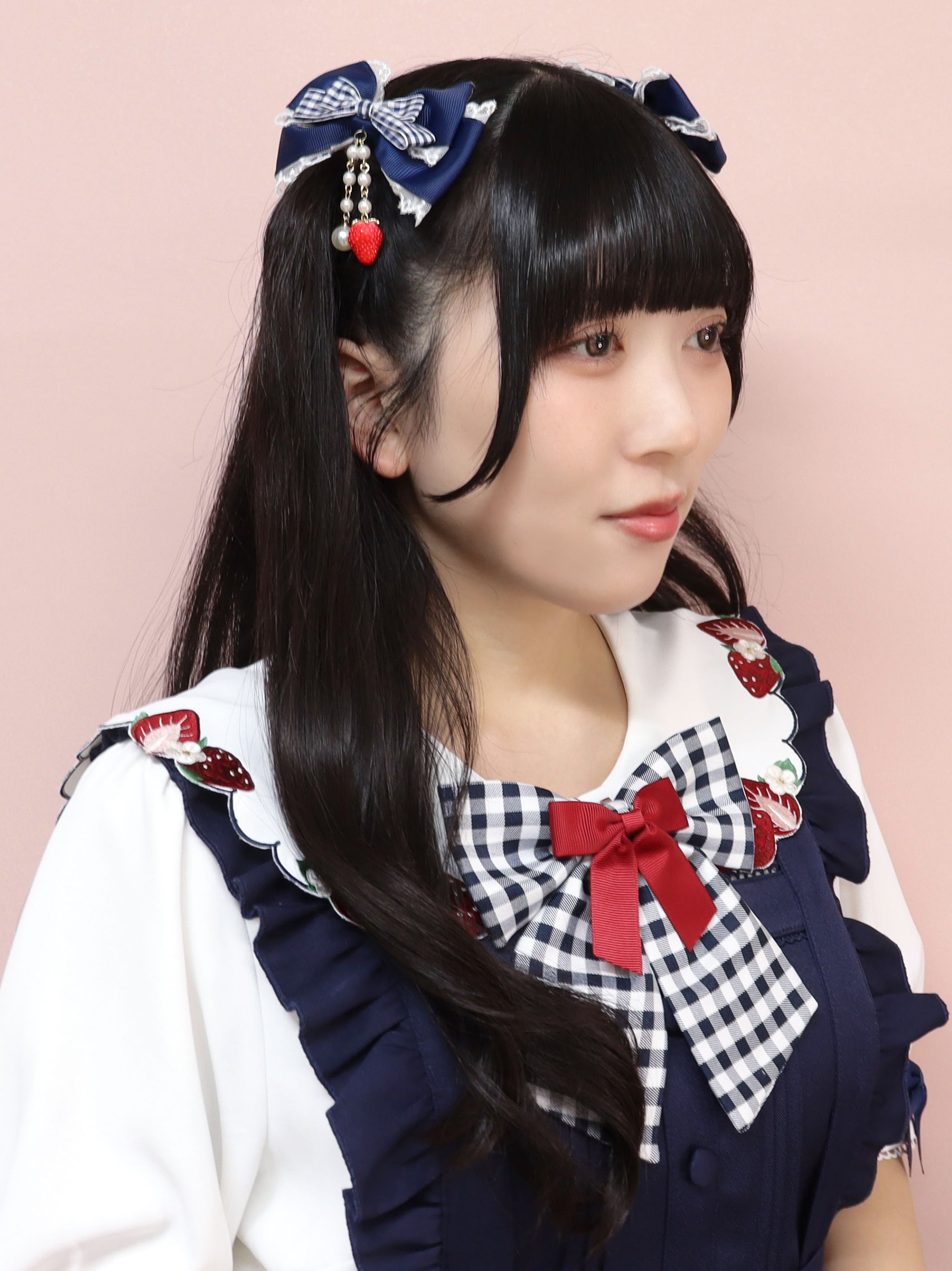 Berry Pâtisserie ダブルリボンクリップ ネイビー(Navy) FREE |Amavel(アマベル)公式サイト