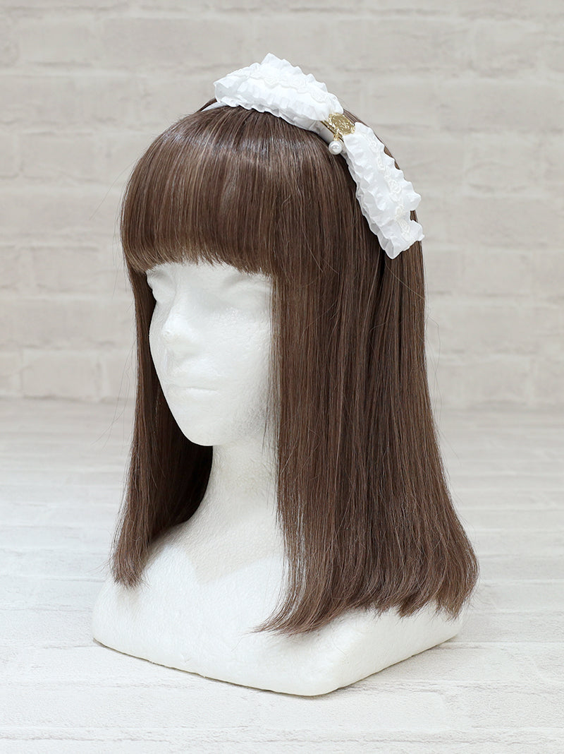 classical lace frill リボンカチューシャ オフホワイト(Off White) FREE |Amavel(アマベル)公式サイト