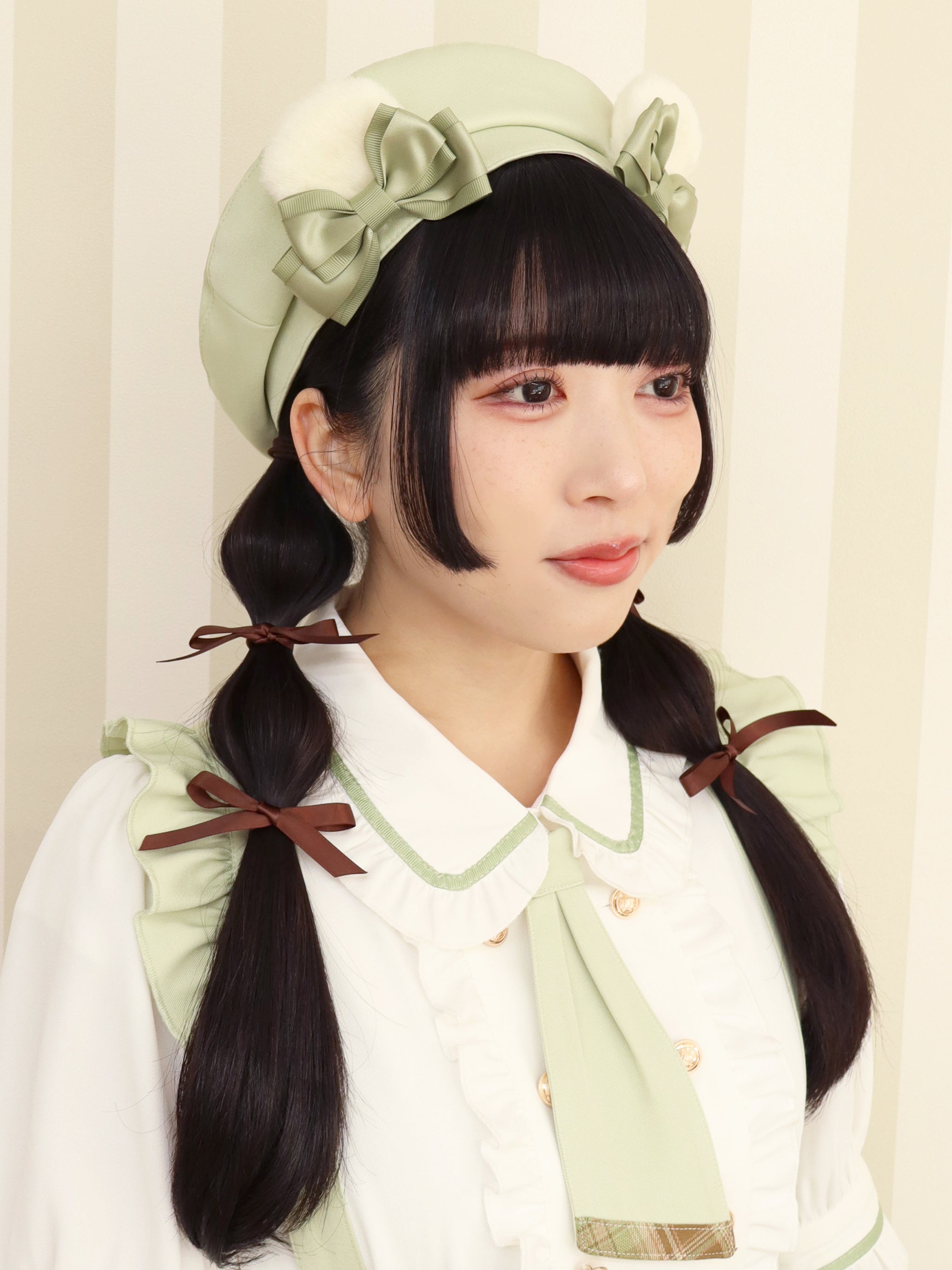 Boulangerie Nounours ベレー帽 ミントグリーン(Mint Green) FREE |Amavel(アマベル)公式サイト