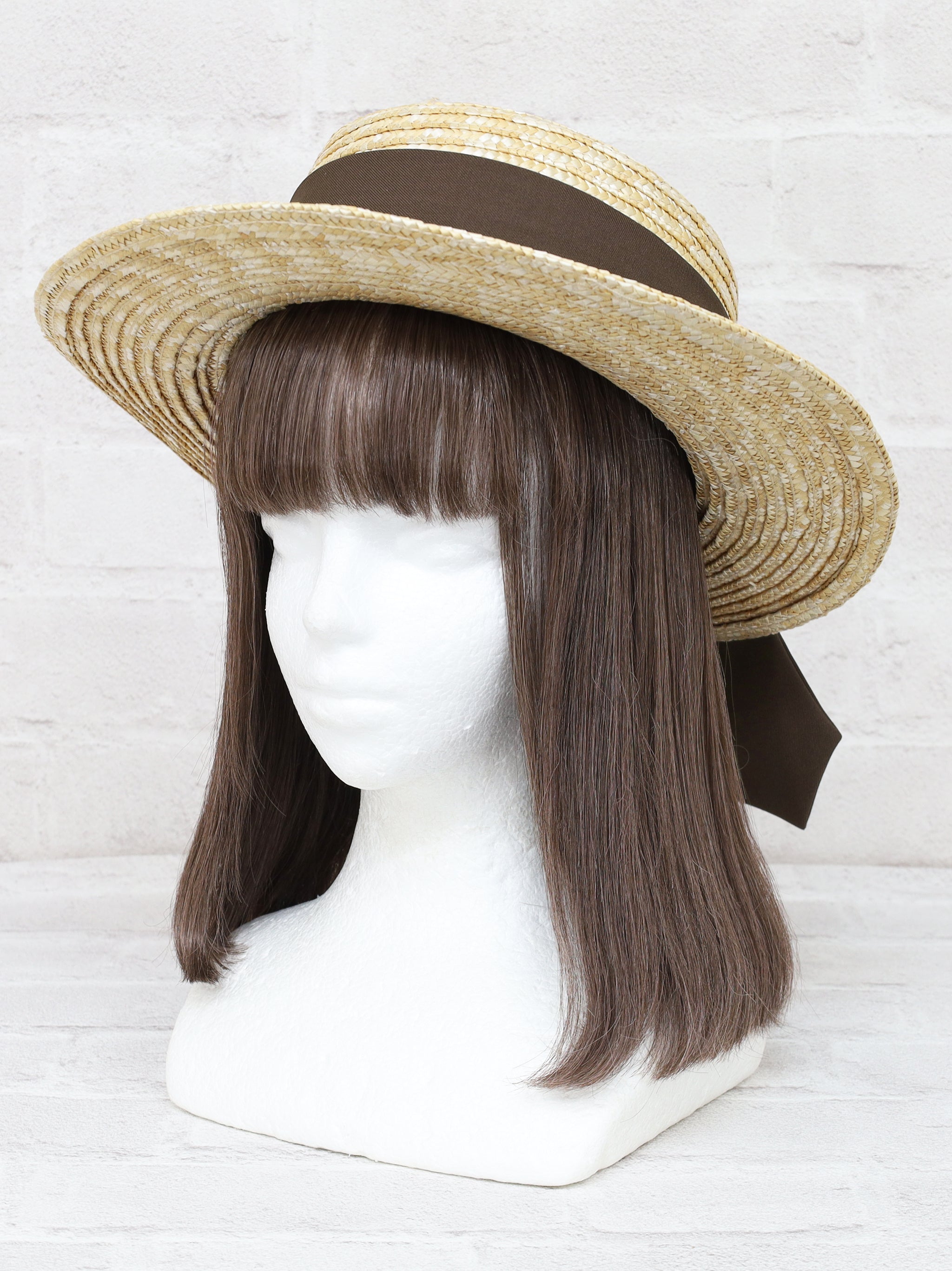 モノグラム刺繡入りリボンカンカン帽 |Amavel(アマベル)公式サイト