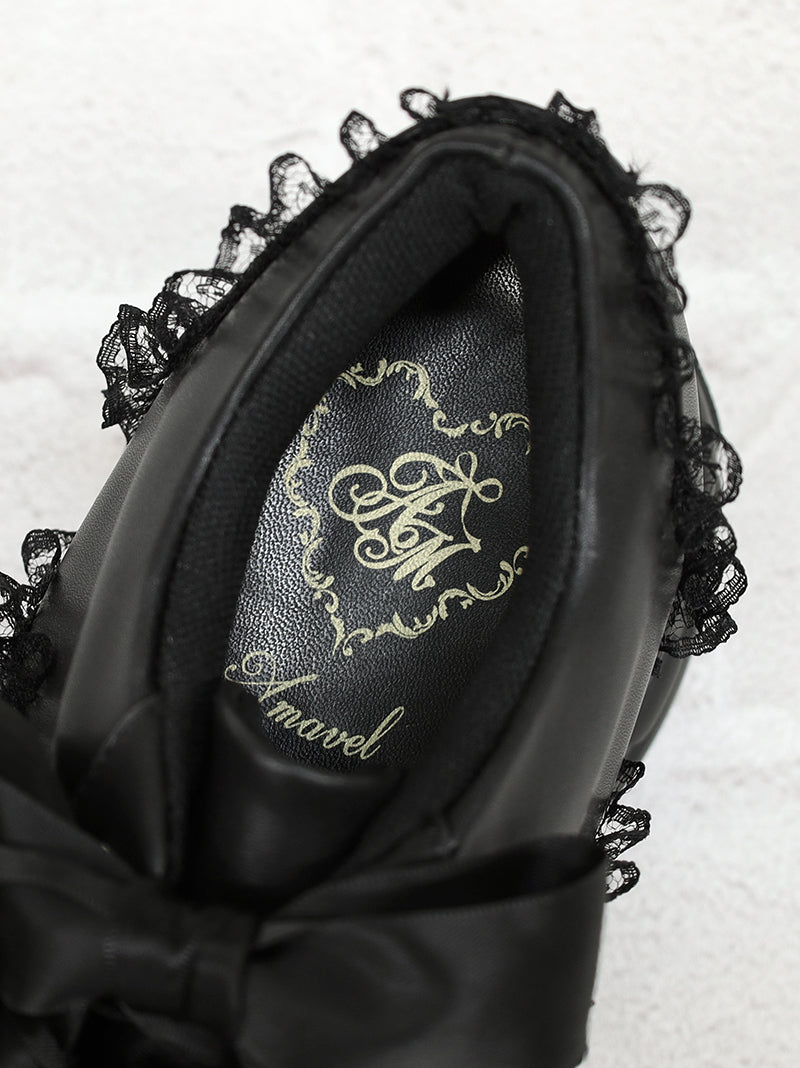 ハートビジュー付ダブルリボン厚底スニーカー |Amavel(アマベル)公式サイト