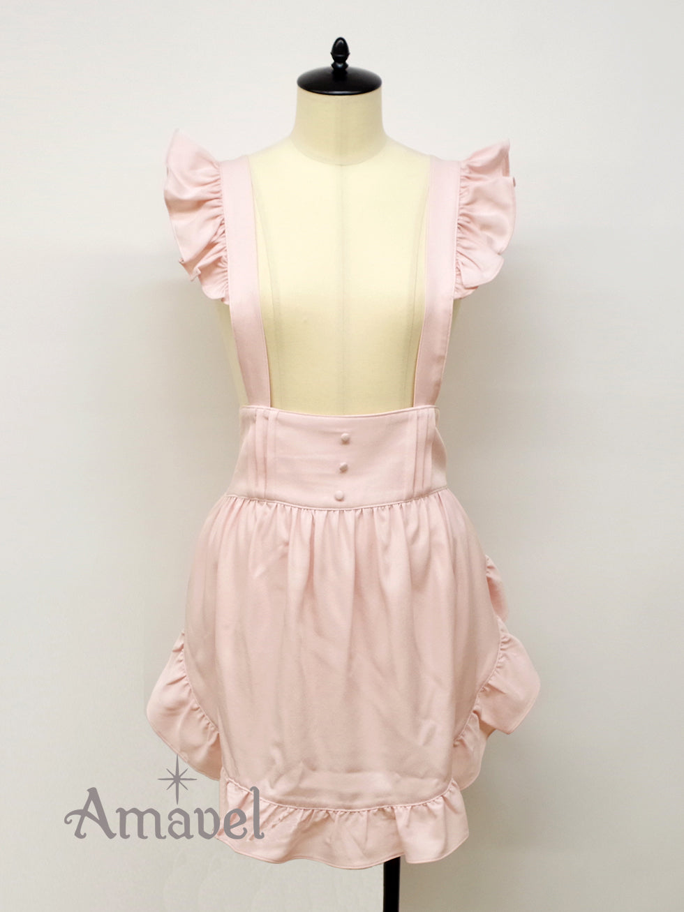 フリルエプロン ピンク(Pink) FREE |Amavel(アマベル)公式サイト