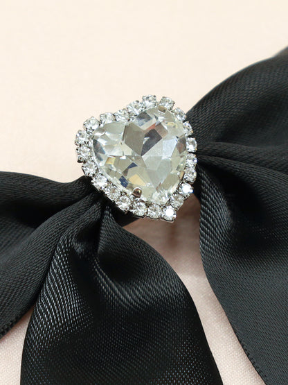 ハートビジュー付リボンブローチ ｜Amavel（アマベル）公式サイト