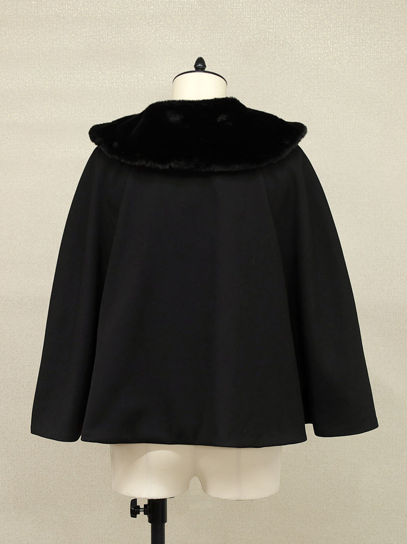 ◆受注生産アイテム◆椿と猫の手まり唄和風ケープ