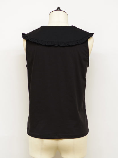 フリルフラットカラーノースリーブカットソー ｜Amavel（アマベル）公式サイト