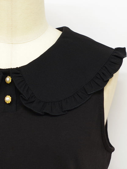 フリルフラットカラーノースリーブカットソー ｜Amavel（アマベル）公式サイト