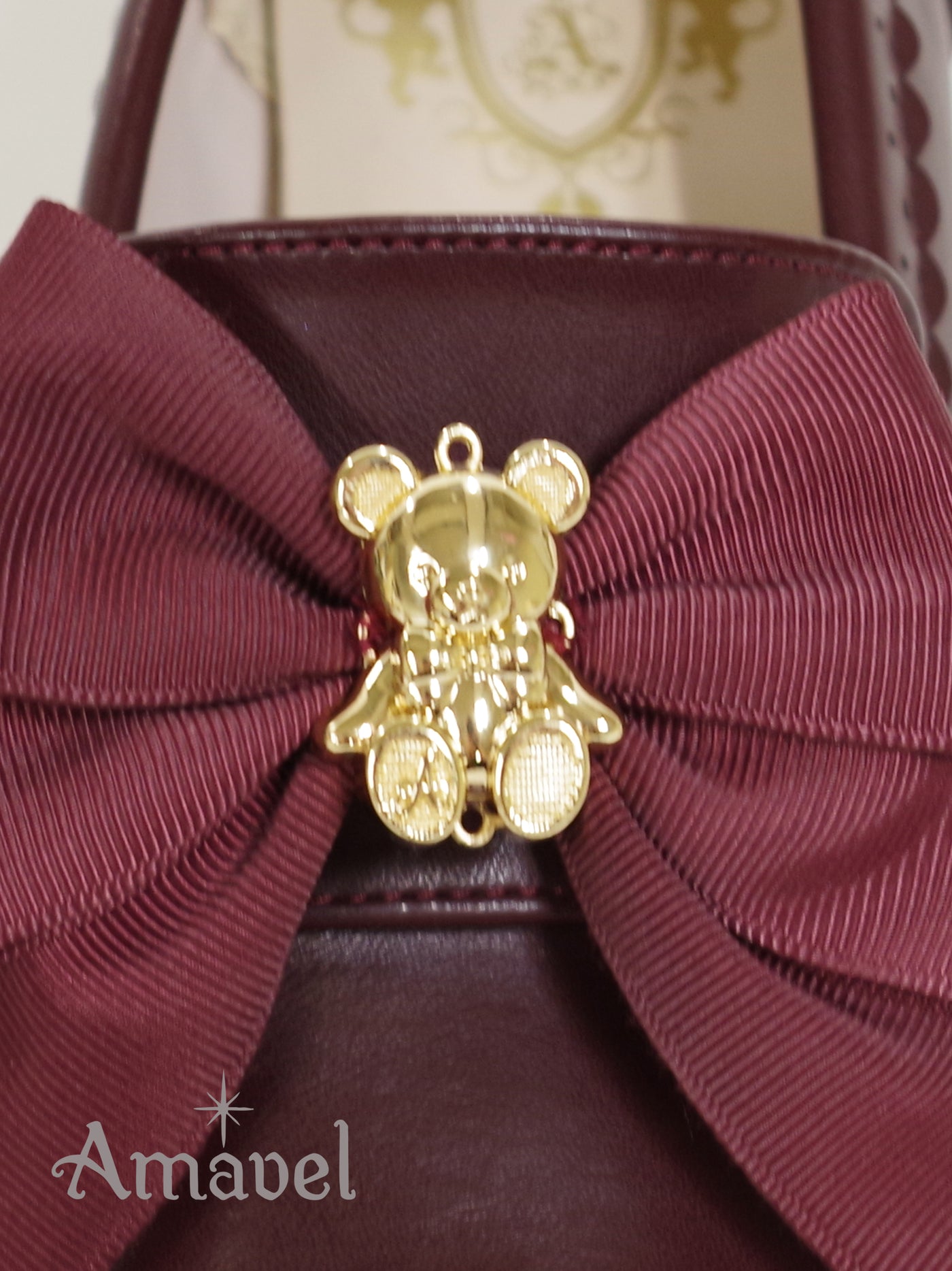 Secret Royal Bear Shoe Ribbon Clip