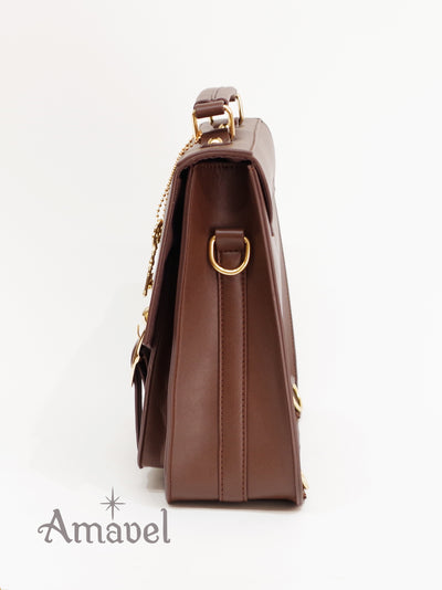 mini satchel bag with key