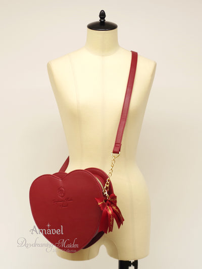 heart ribbon shoulder bag