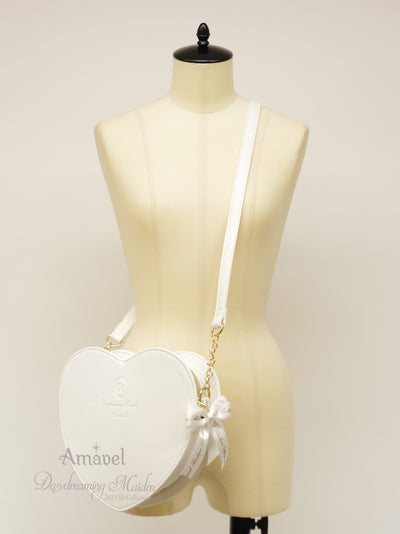 heart ribbon shoulder bag