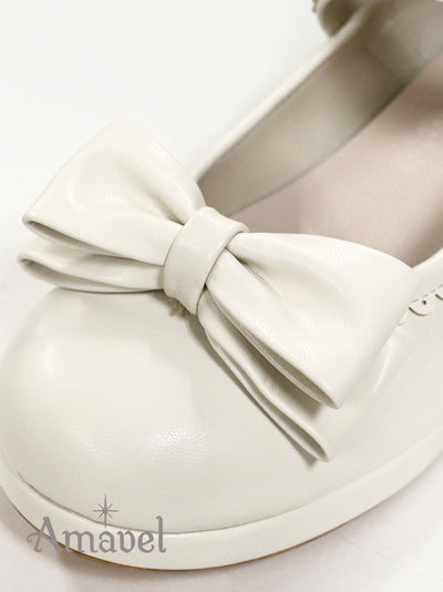 scalloped pumps with bow