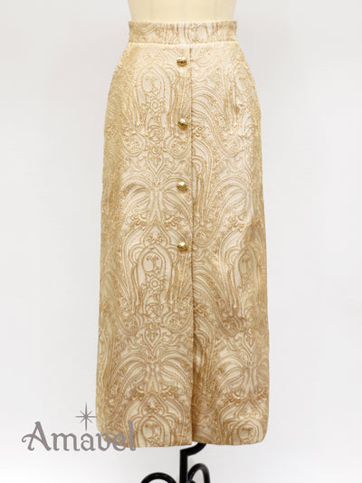 Feminine Vintage jacquard jumper skirt