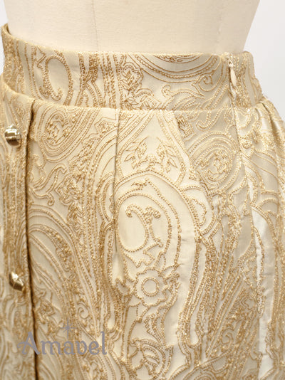 Feminine Vintage ジャカードジャンパースカート
