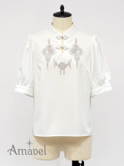 Oriental Tiles Chinese Blouse