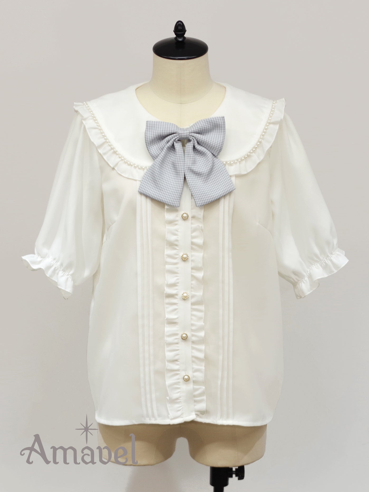 Girly Check Frill Blouse