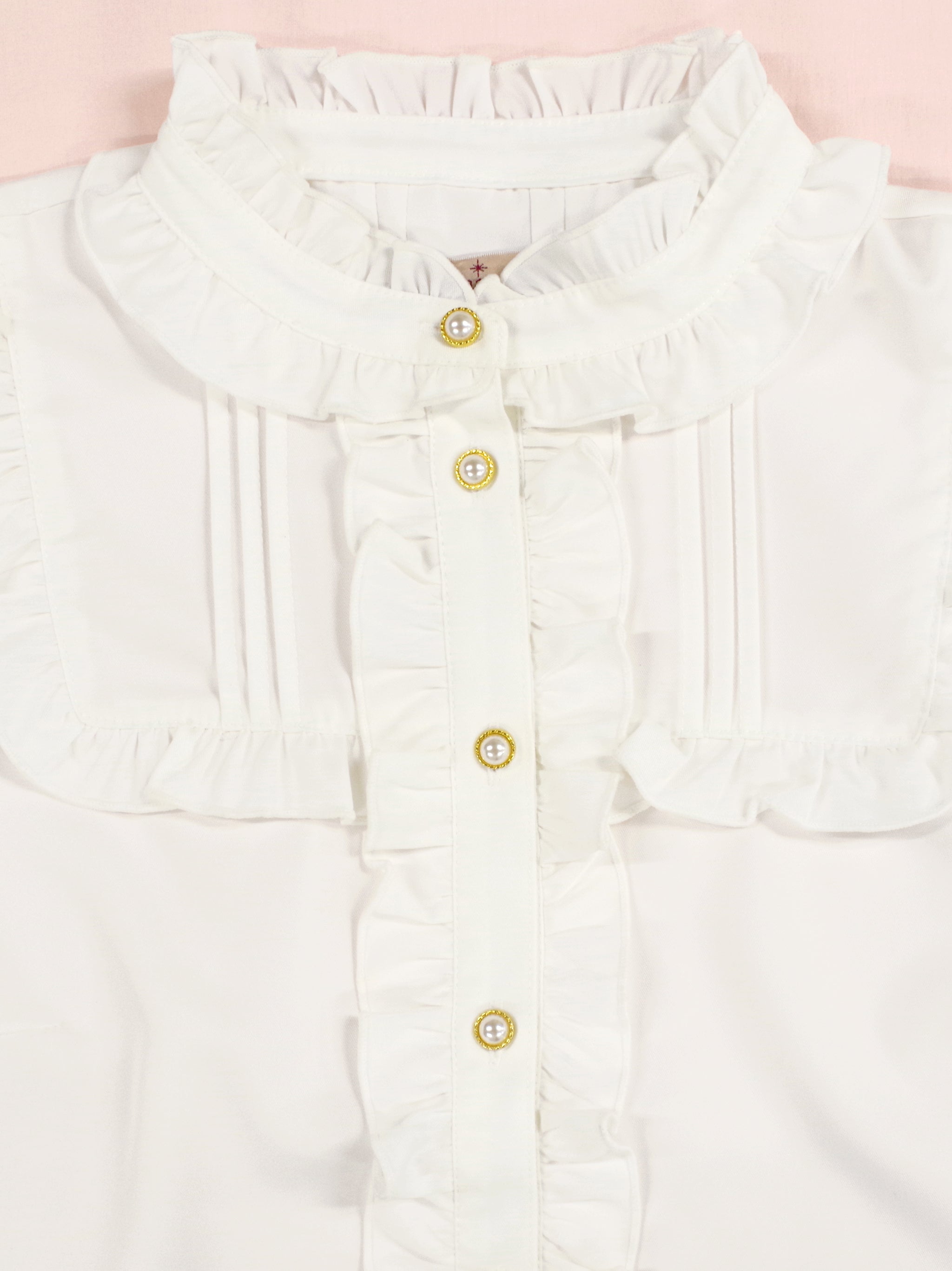 ヨーク切替スタンドフリル長袖ブラウス – Amavel（アマベル）公式サイト