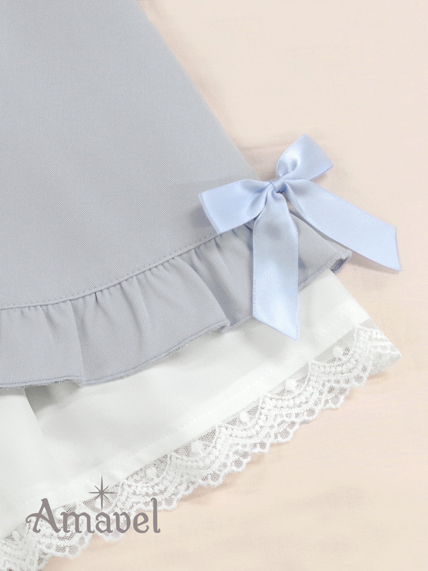 Ribbon Ribbon Bunny Ruffle Layered Skirt