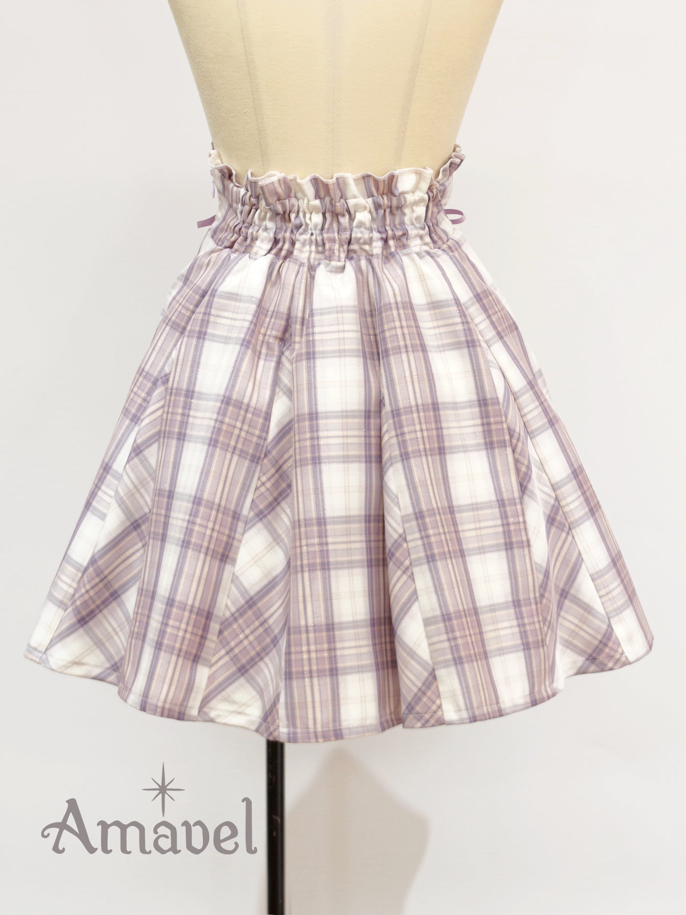 double lace up flared skirt