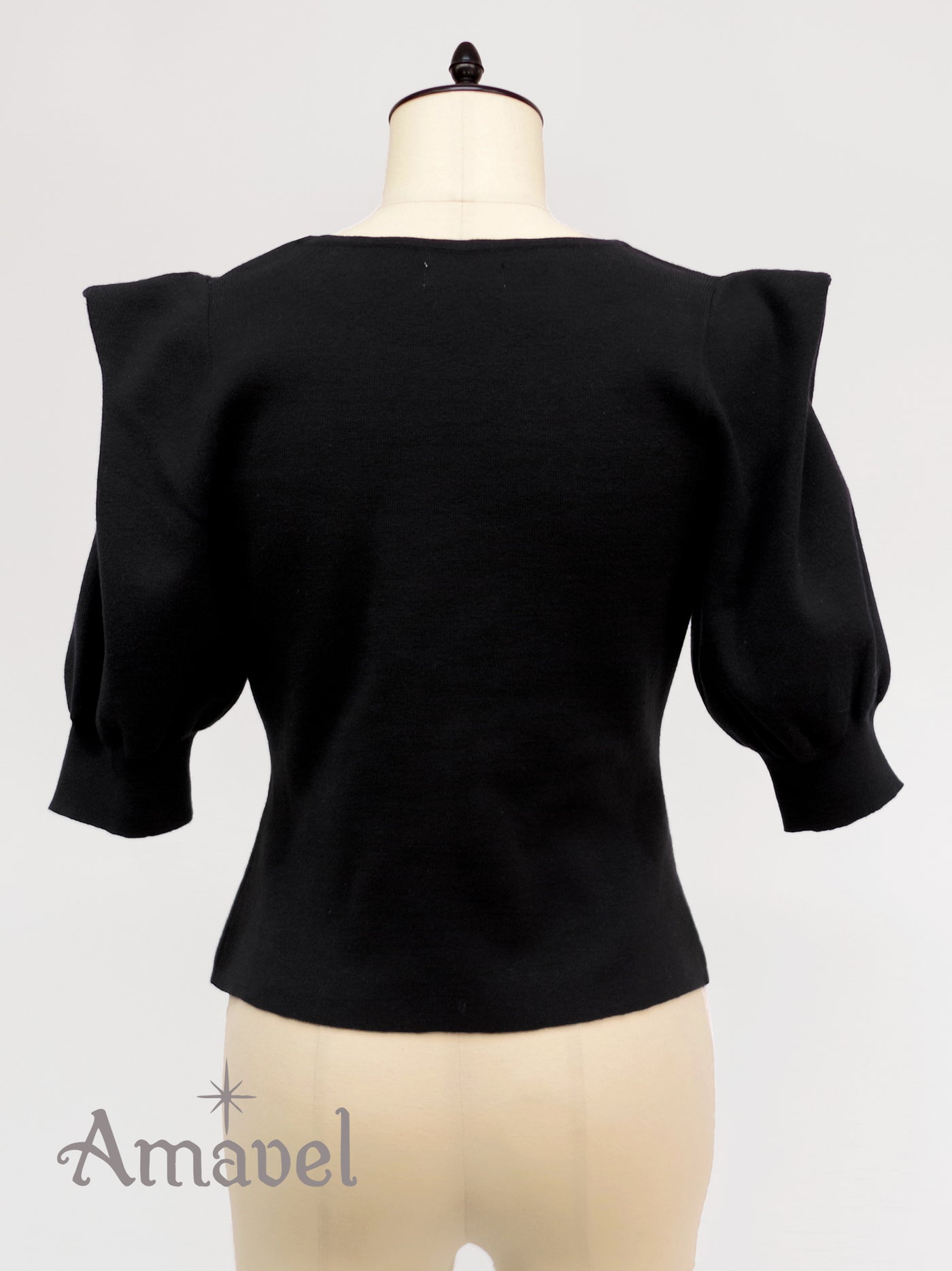 Feminine Vintage モノグラムニットトップス （8731478458599  