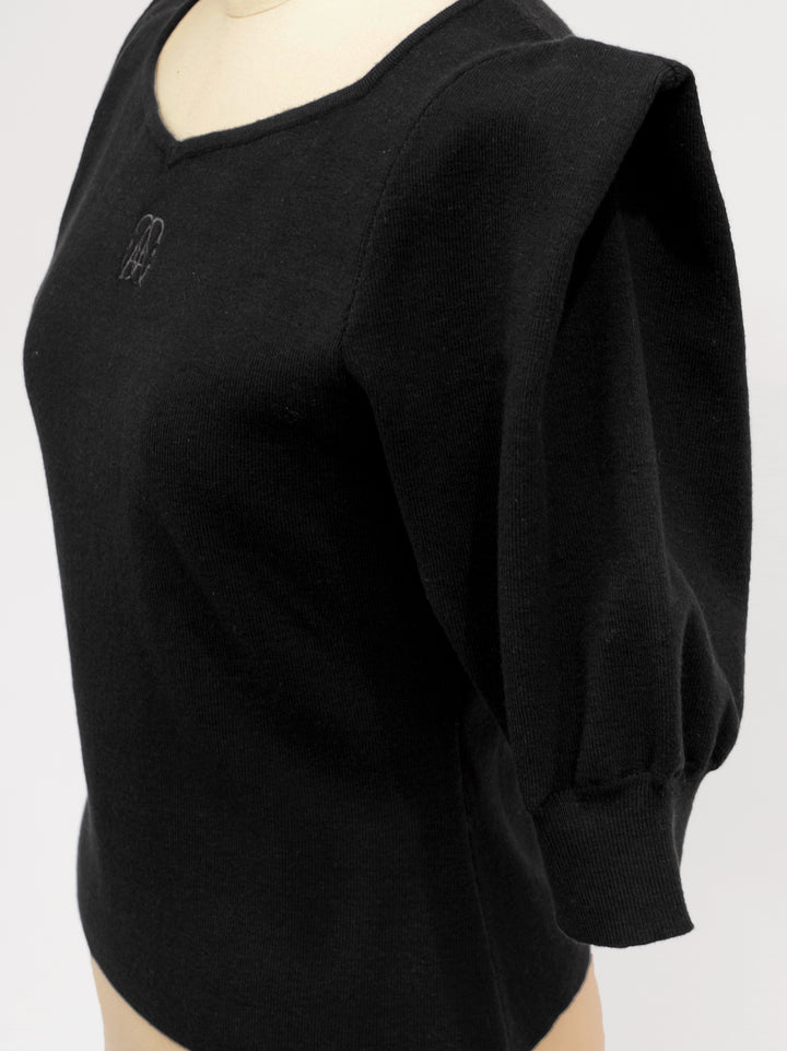 Feminine Vintage モノグラムニットトップス （8731478458599  