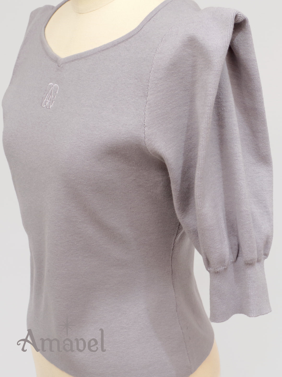 Feminine Vintage モノグラムニットトップス （8731478458599 