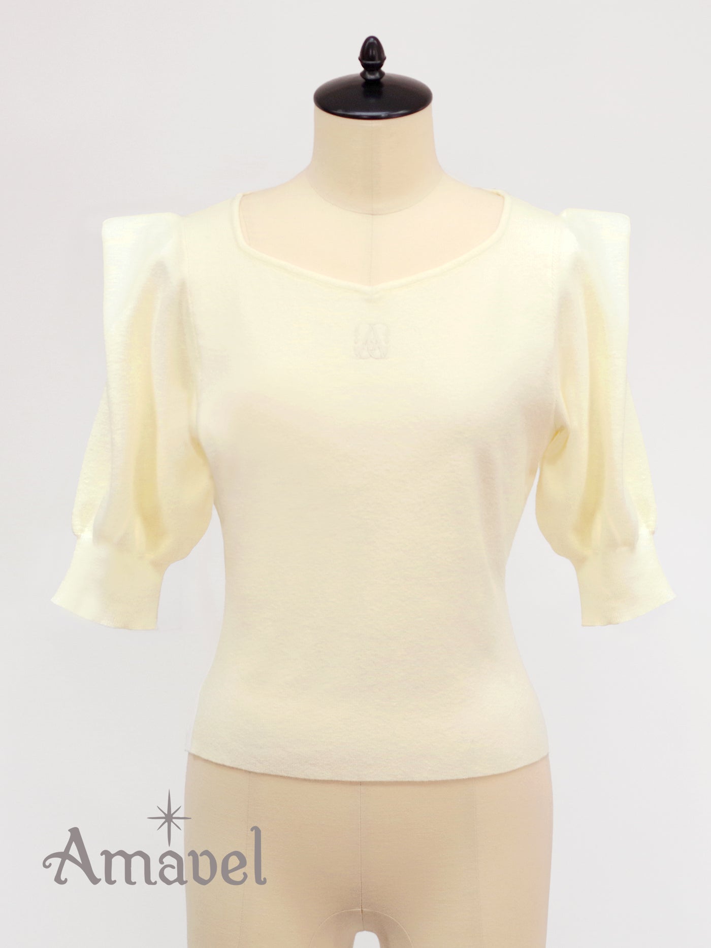 Feminine Vintage モノグラムニットトップス （8731478458599 