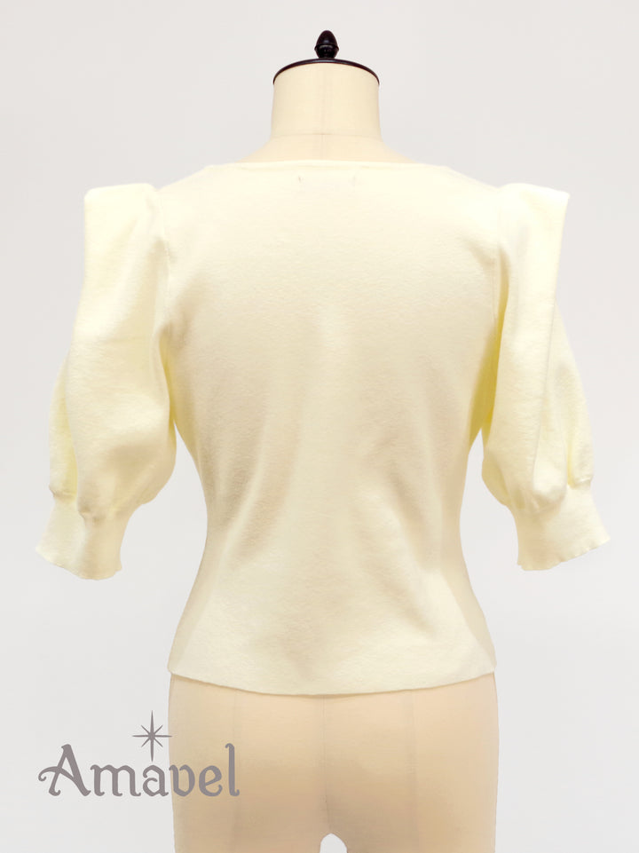 Feminine Vintage モノグラムニットトップス （8731478458599 