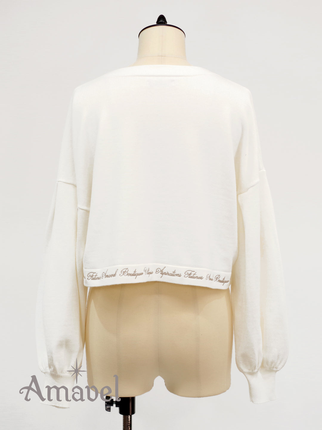 Message Embroidery カーディガン （8698263797991）– Amavel 