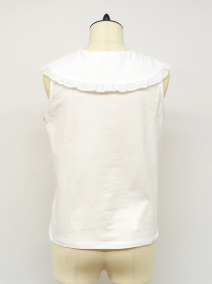 フリルフラットカラーノースリーブカットソー ｜Amavel（アマベル）公式サイト