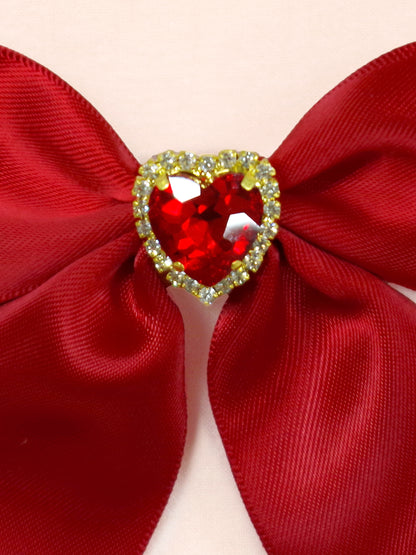 ハートビジュー付リボンブローチ ｜Amavel（アマベル）公式サイト