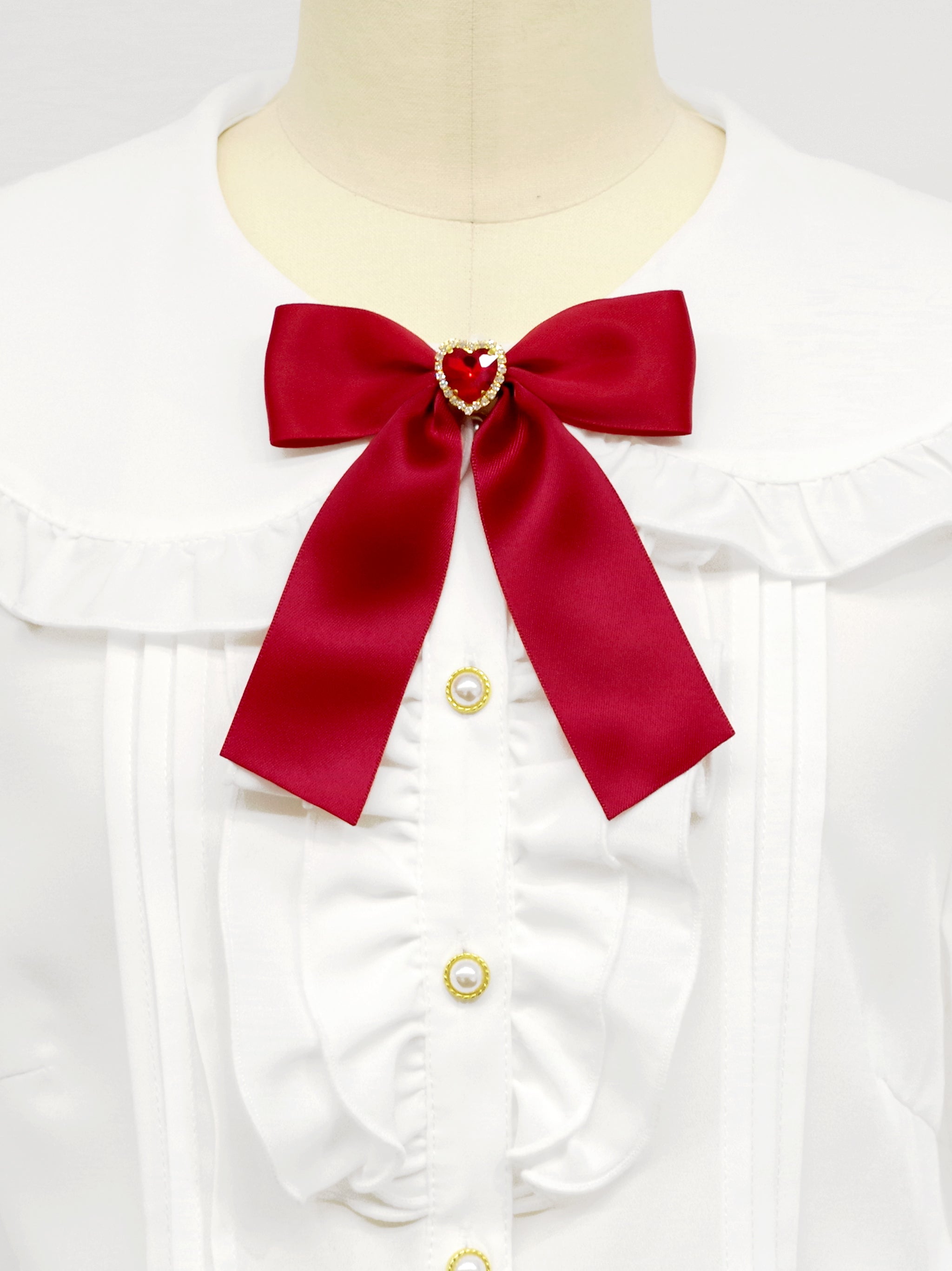 ハートビジュー付リボンブローチ – Amavel（アマベル）公式サイト