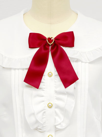 ハートビジュー付リボンブローチ ｜Amavel（アマベル）公式サイト