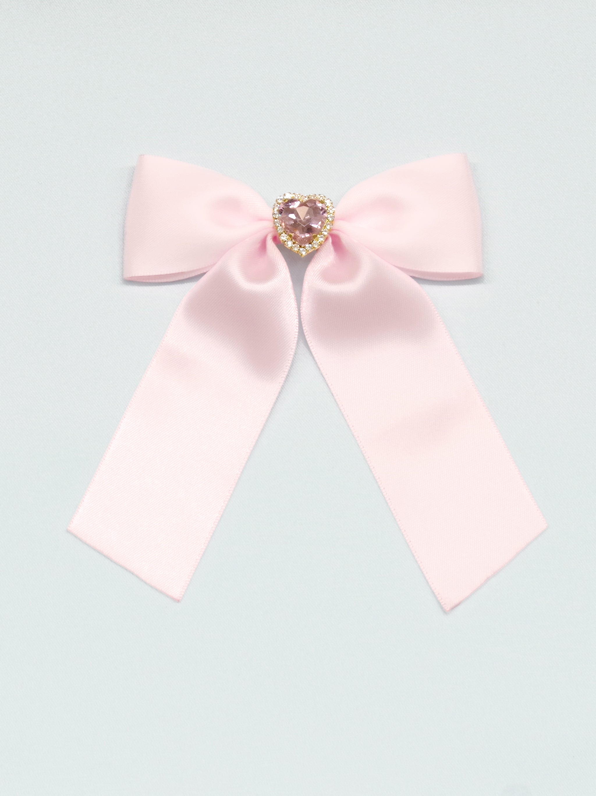 ハートビジュー付リボンブローチ ピンク（Pink） FREE ｜Amavel（アマベル）公式サイト