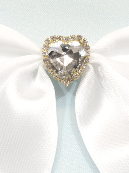 ハートビジュー付リボンブローチ ｜Amavel（アマベル）公式サイト