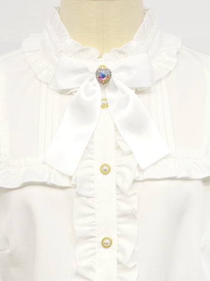 ハートビジュー付リボンブローチ ｜Amavel（アマベル）公式サイト