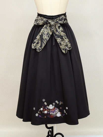 手まり遊びとシマエナガ 和風スカート ｜Amavel（アマベル）公式サイト