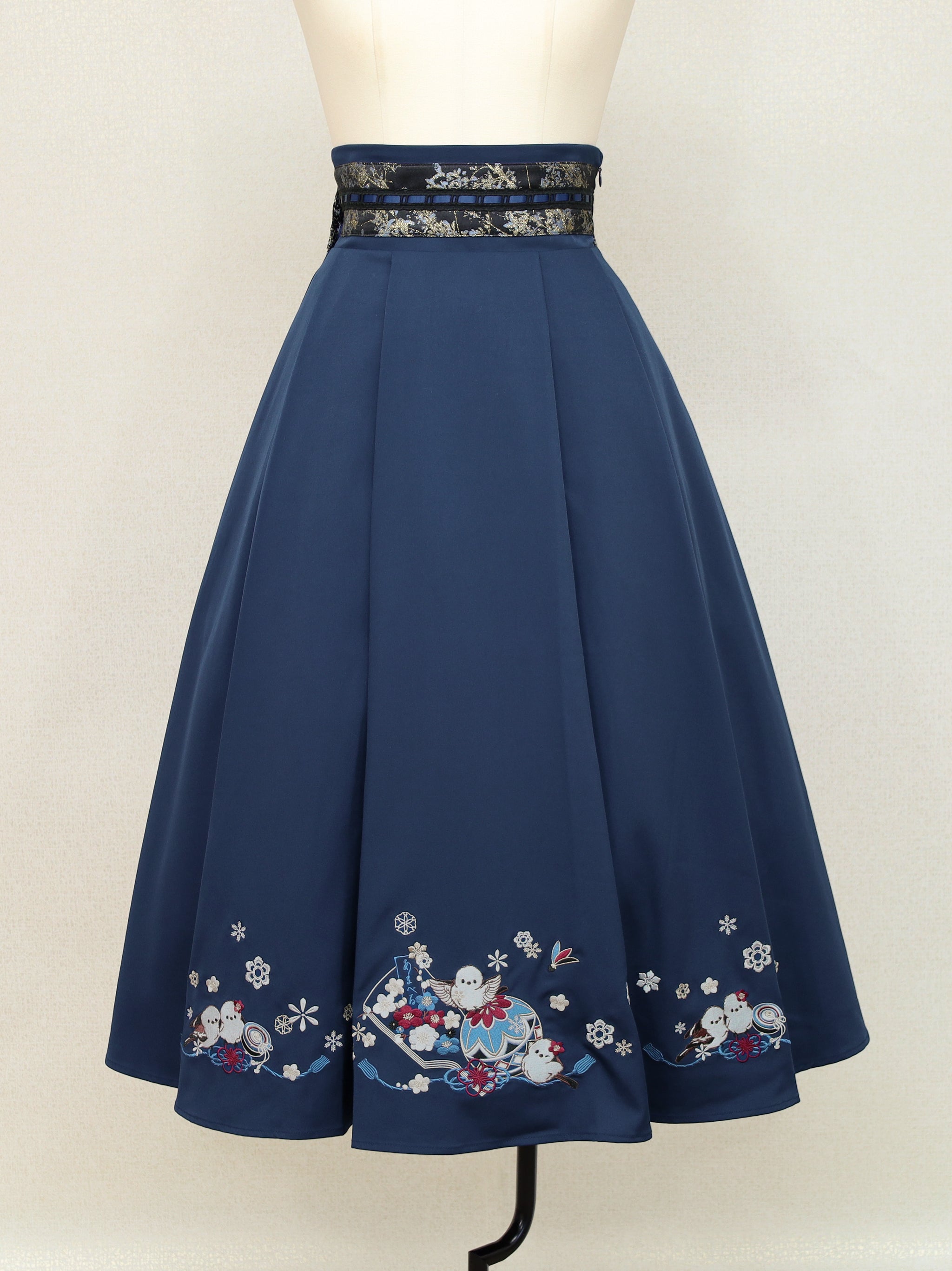 手まり遊びとシマエナガ 和風スカート – Amavel（アマベル）公式サイト