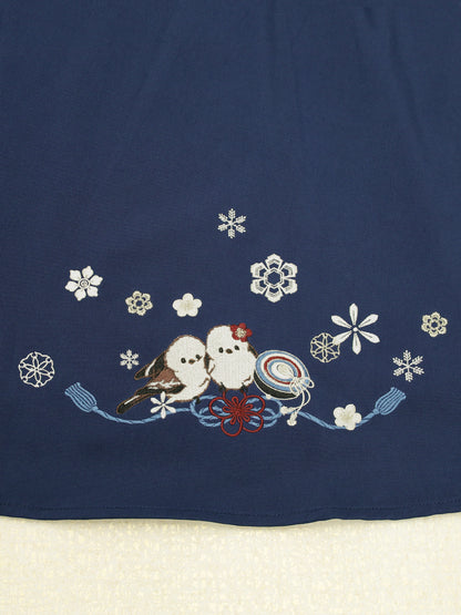 手まり遊びとシマエナガ 和風スカート ｜Amavel（アマベル）公式サイト