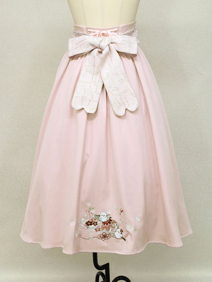 手まり遊びとシマエナガ 和風スカート ｜Amavel（アマベル）公式サイト